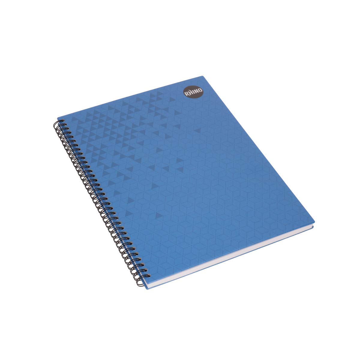 Rhino A4 Notebook, 160-Page / 8mm Lined Writing Book, 1-Pack, Hardback & Wirebound Spiral Pad, School & Office Stationery Supplies
