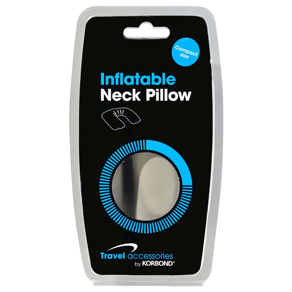 Korbond Inflatable Neck Travel Pillow, 19 cm, Grey - Image 2