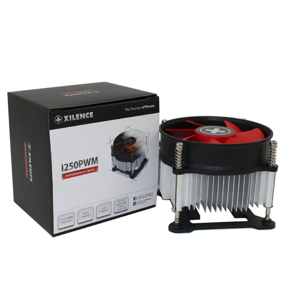 Xilence XC032 Intel Socket 92mm PWM 2500RPM Red Fan CPU Cooler, black/red, Intel | 95 TDP | 92mm PWM Fan | Backplate