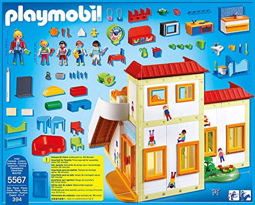 Playmobil 5567 City Life Sunshine Preschool with Functional Blackboard and Clock Hands, educational toy - Image 2