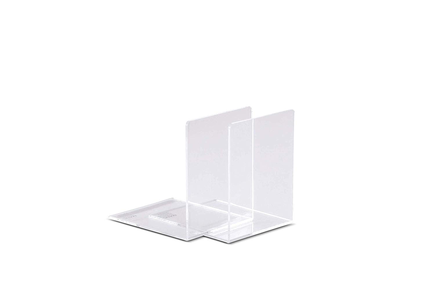 Maul acrylic bookends Modern 8 x 8 x 10 cm transparent - Image 2