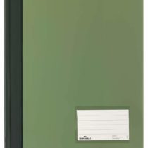 Durable DURALUX A4 Document Folder Green | Made From High Quality PVC | Extra Wide for Filing Punched Pockets | Pack of 25