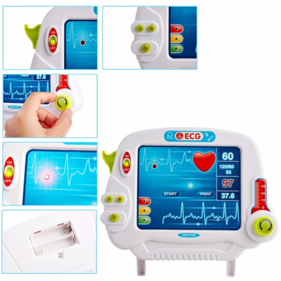 deAO Toys Little Doctor Kids Medical Center Hospital Portable Role Play Set with Accessories - Image 4