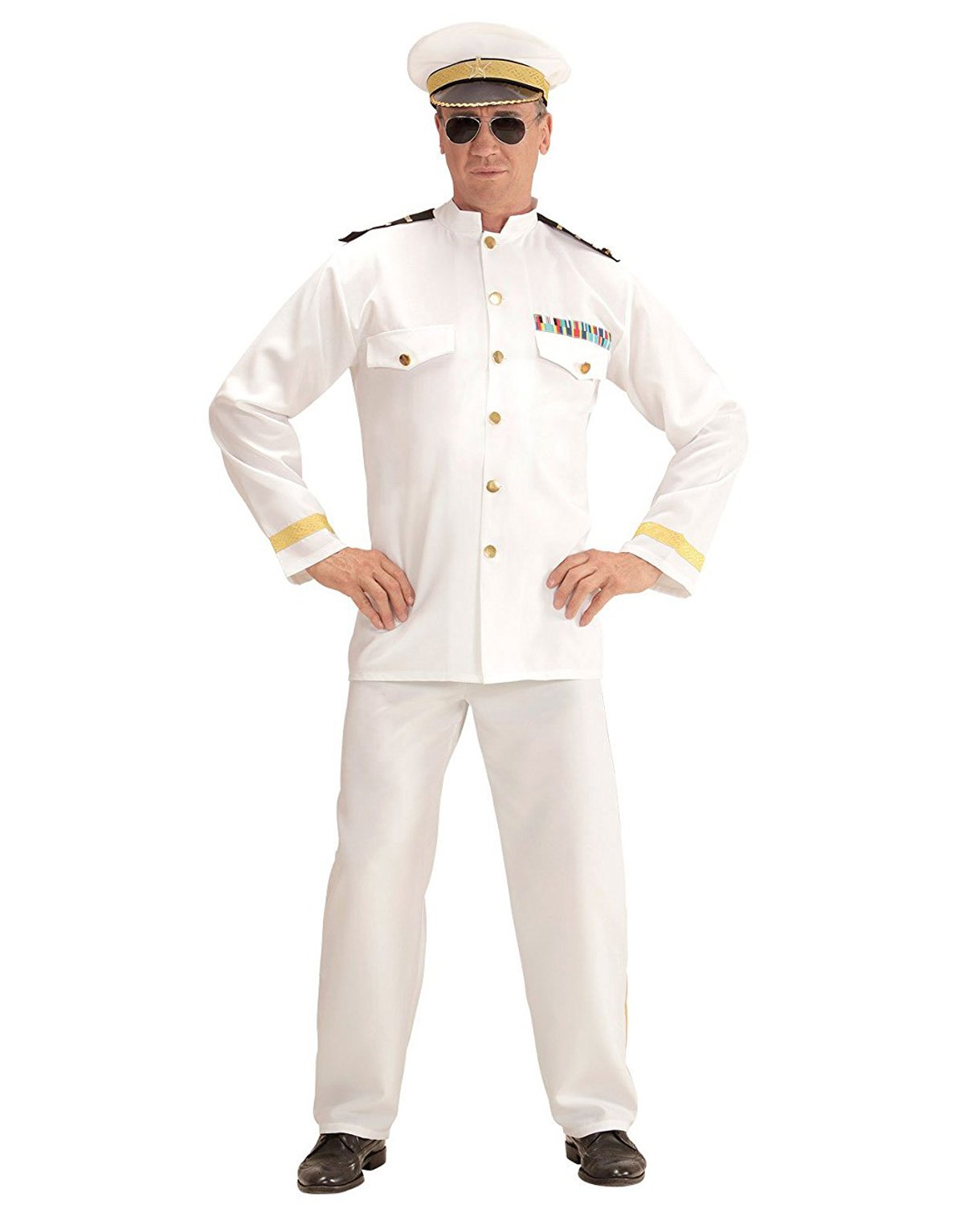 Navy Captain Men’s Costume Fancy Dress (XL) – BigaMart