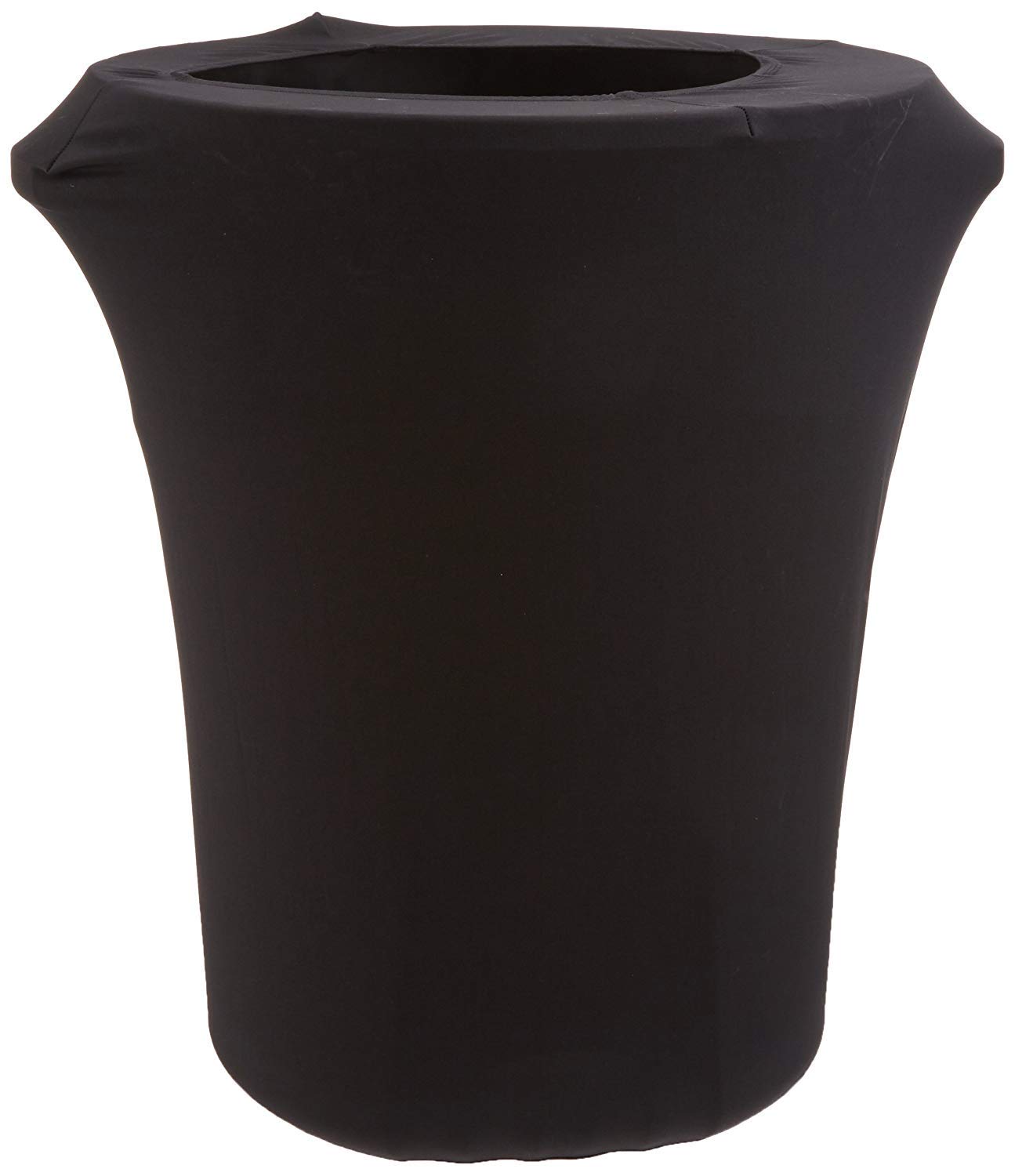 LA Linen Stretch Spandex Trash Can Cover 44-Gallon Round,Black, Microfiber Polyester, 66 x 81.28 x 0.05 cm - Image 2