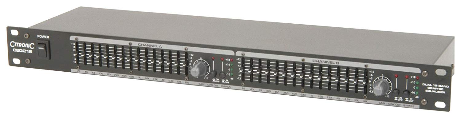 Citronic Professional 19" Rack Mountable Dual 15-Band Graphic Equaliser
