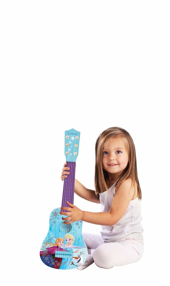 LEXIBOOK Disney Frozen Elsa My First Guitar for children, 6 nylon strings, 21’’ long, guide included, blue / purple, K200FZ - Image 3