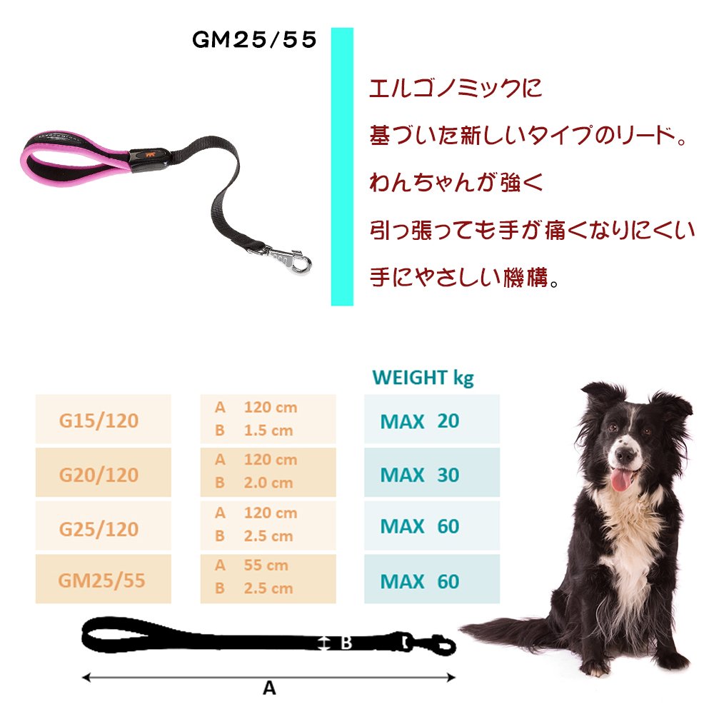Ferplast ERGOFLUO GM Ergonomic Dog Lead, Secure Grip with Soft Padding, Anti-Abrasion, Extra-Resistant Finished Seams - Image 3