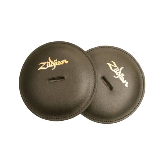 Zildjian P0751 Leather Hand Cymbal Pad, Black, pair