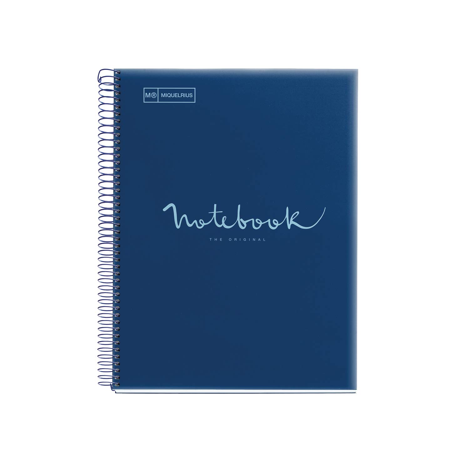 Miquelrius A4 Spiral Notebook, Emotions Navy – Grid Navy – Bigamart