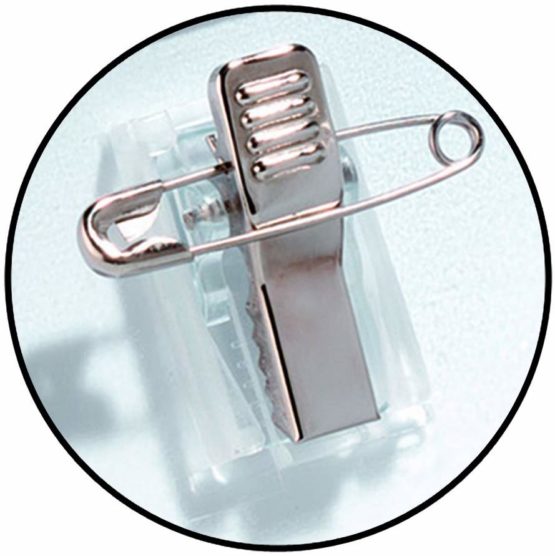 Durable Click Fold Name Badge 54 x 90 mm with Combi Clip Transparent | Pack of 25 | Ideal for Events and Visitor Management - Image 4