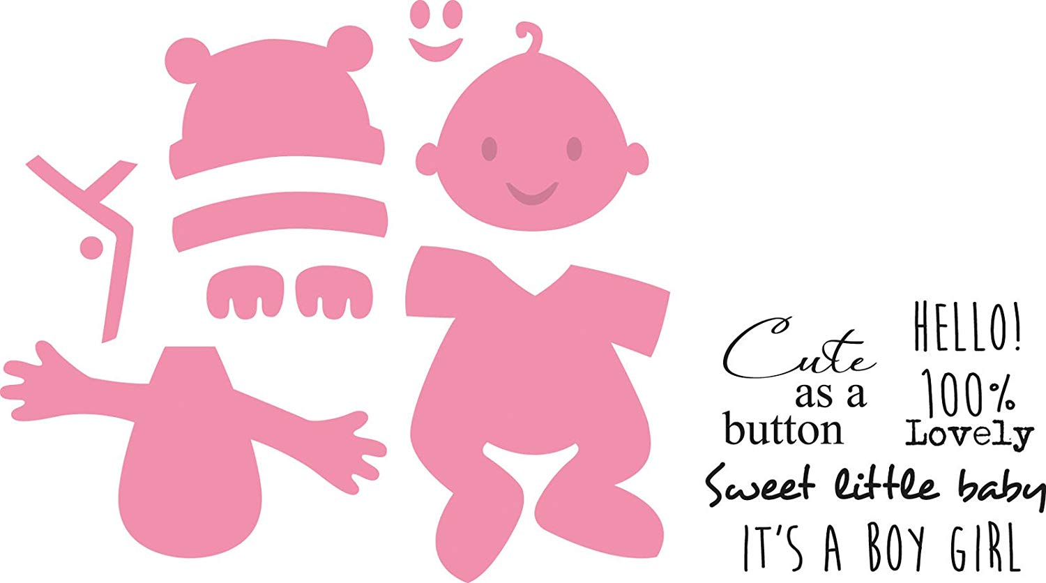 Marianne Design Collectables "Eline's Baby" Die, Pink