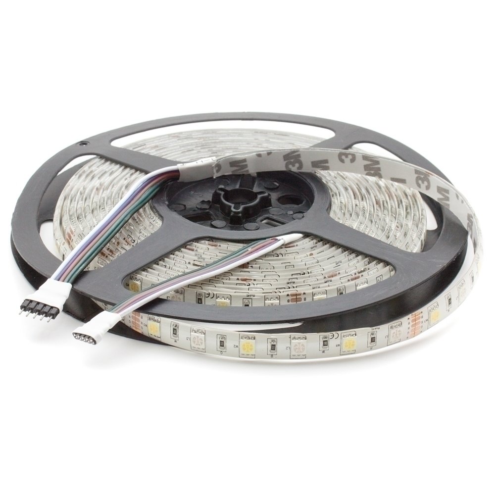 LED RGBW Warm White (3000K) Strips 24 V 500 cm 60 LEDs per m (300 pcs)), IP65