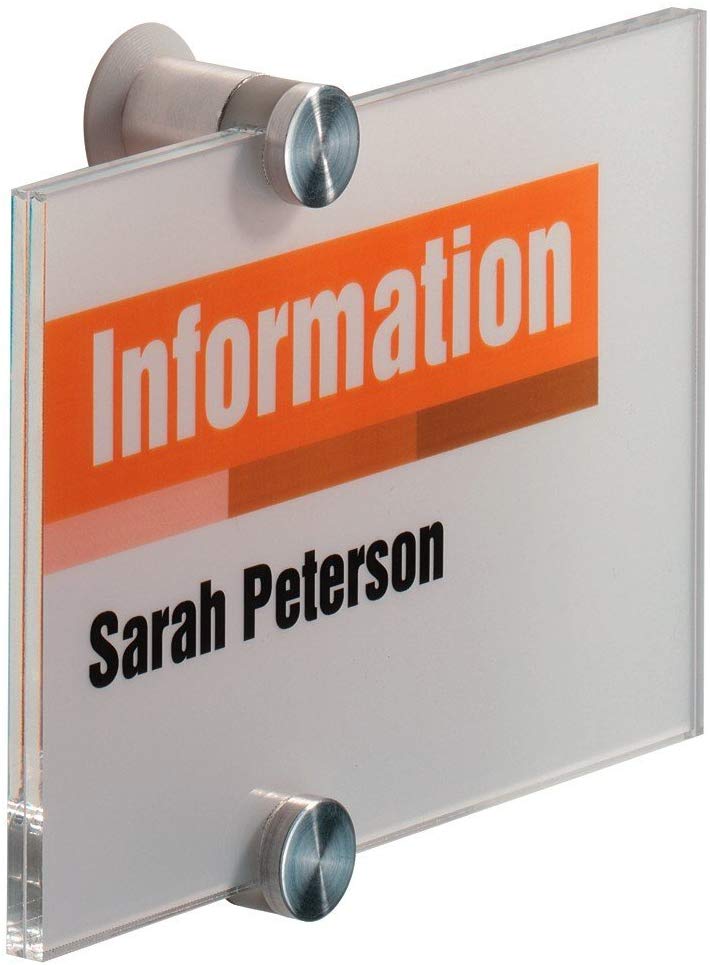 Durable Crystal Information Sign 148 x 105mm, Transparent, 148 x 105 mm (WxH)