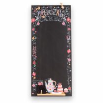 Chalkboards UK CHB137 Patisserie Tall Thin Chalkboard/Blackboard/Memo Kitchen Board with Rope, Tray and Chalk. Booths Design Range, Wood, Black, 60 x 26.5 x 1 cm