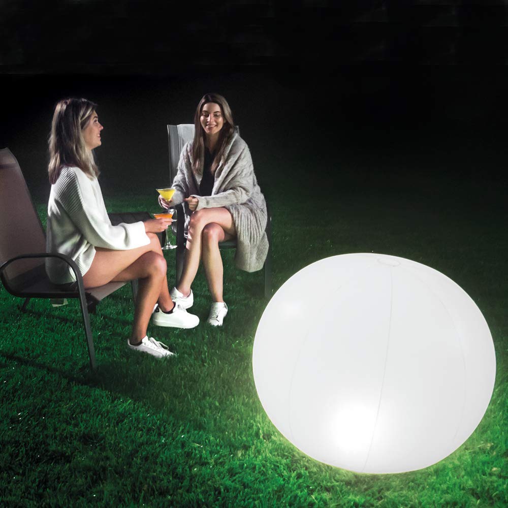 Intex LED Giant Floating Globe Light 89 x 79 cm, 7 colours, Perfect for Garden Lighting, White, 89x79 cm - Image 3