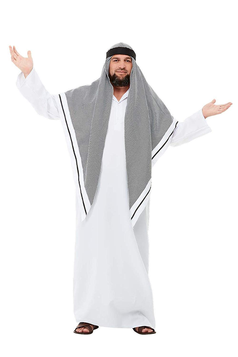 Smiffys 50802L Deluxe Fake Sheikh Costume, Men, White – BigaMart