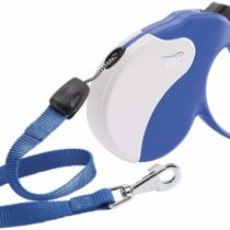Retractable Dog Lead AMIGO Cord L, Folding Cord, 5 m, Max 50 kg, Blue