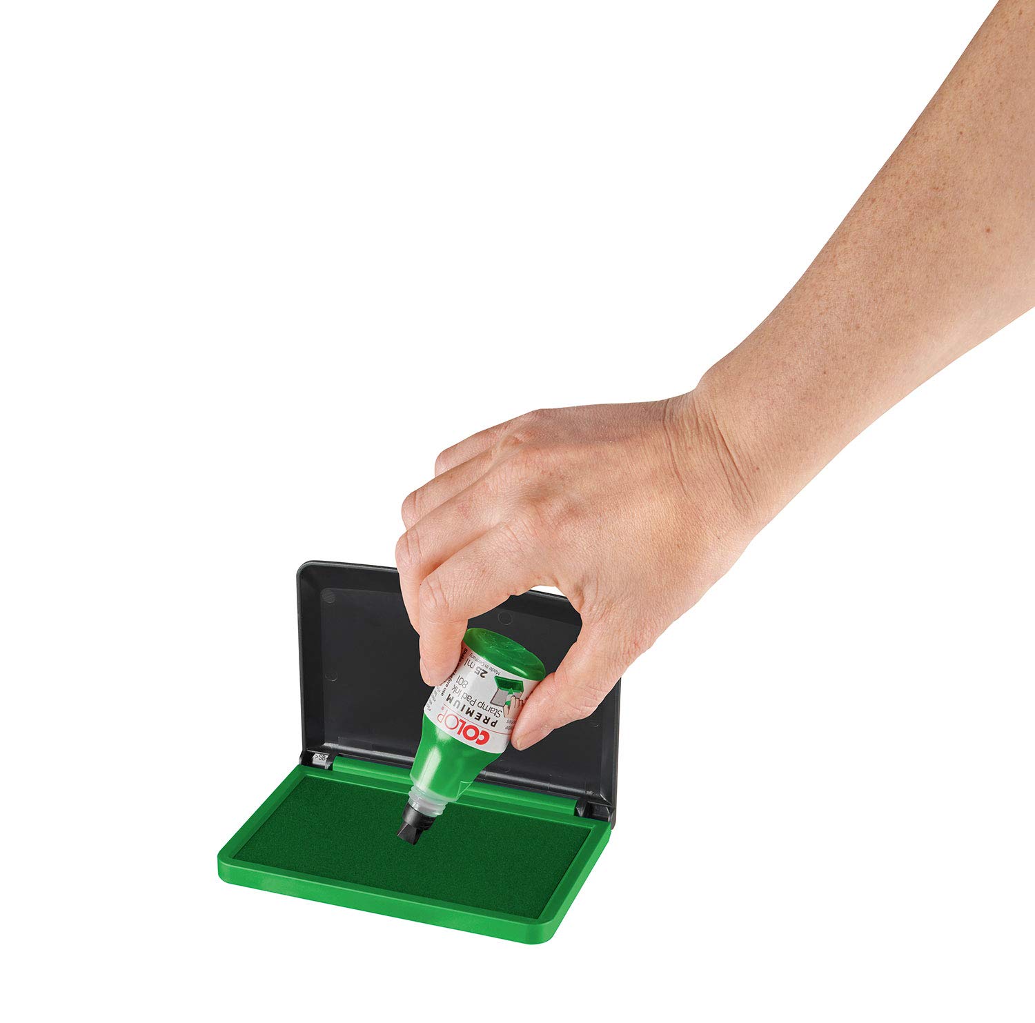 COLOP Micro 2 Green Rubber Stamp Ink Pad. Measures 110x70mm. Best Ink Pad for Home Office, and Crafting Use. Water-Based - Image 3