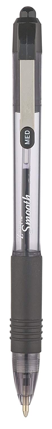 Zebra Pen Z Grip Black Pens Ballpoint, Smooth Writing Ballpoint Pens with Pocket Clip, Retractable Black Ink Ballpoint Pens