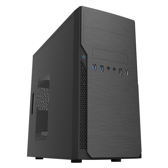 CiT Classic Micro ATX PC Case and 500w PSU, Budget Friendly Office PC case | Black