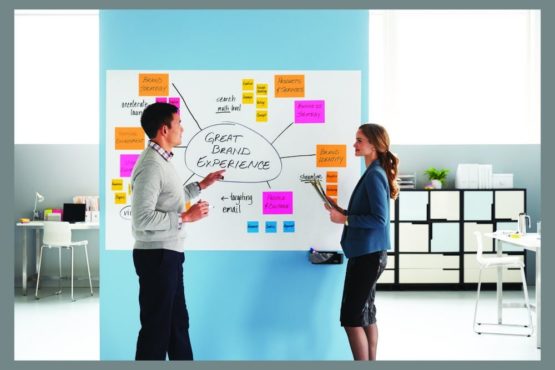 Post-it Super Sticky Dry Erase Film, 1 Roll 91.4 cm x 121.9 cm, Transform any surface into a collaborative space, Self-Adhesive Whiteboard Solution - Image 3
