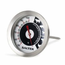 Salter Kitchen Analogue Meat Thermometer, Easy Read Food Probe, Cooking, Roasting, BBQ, 1 Degree Precision, 50-100C Measurement Range + Ideal Temperature Measure Gauge for Perfect Roast Every Time