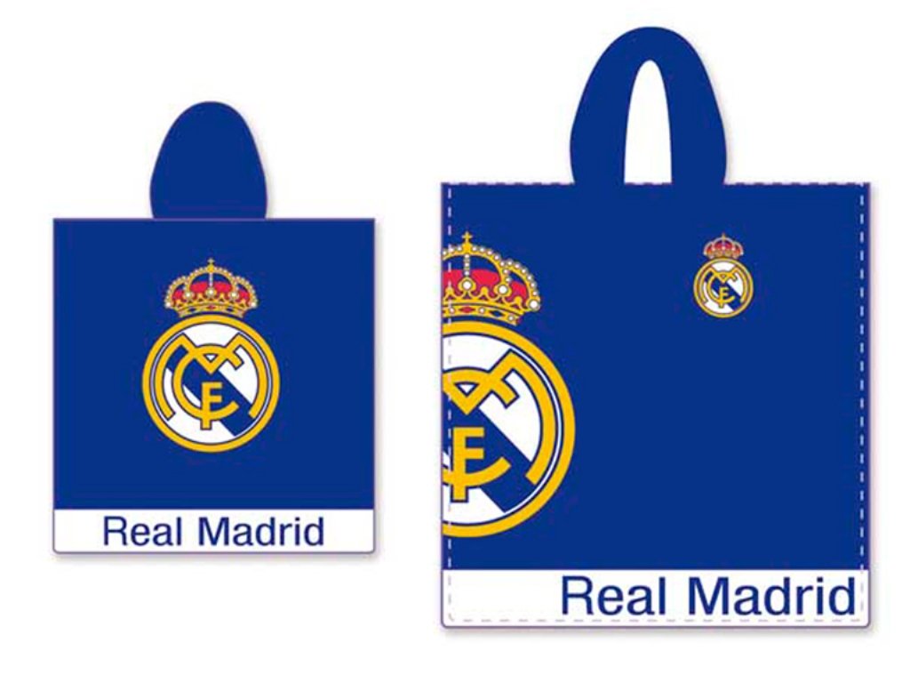 Secaneta Real Madrid Velvet Beach Poncho, Blue, 60 x 60 cm