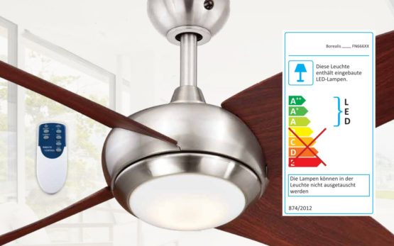 AireRyder Ceiling Fan with Light and Remote Control, Metal, 70 W, Walnut 122 x 122 x 37 cm - Image 3