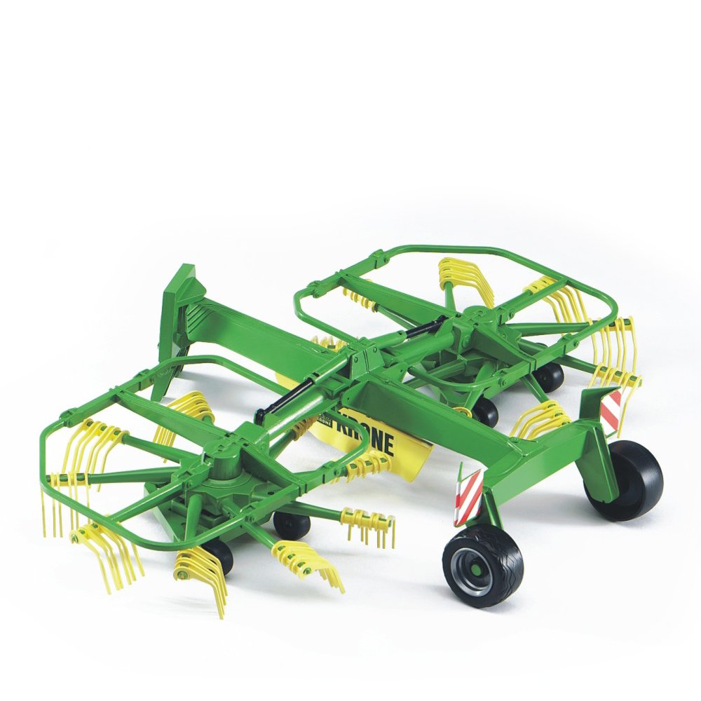 Bruder Krone Dual Rotary Lateral Swather - 1:16 Scale Farm Attachment with Rotating Side Rakes & Adjustable Arms - Image 3