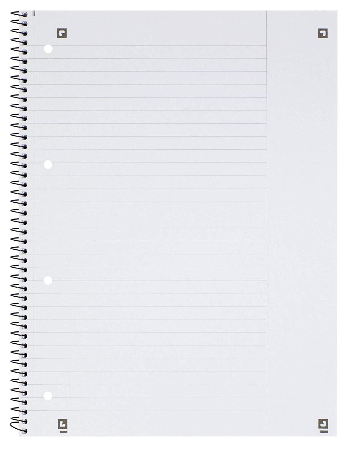 Oxford College Notepad School A4 Squared with Double Margin, 80 Sheets Ruling 25 - Lined with Margin Pack of 10 Purple - Image 3