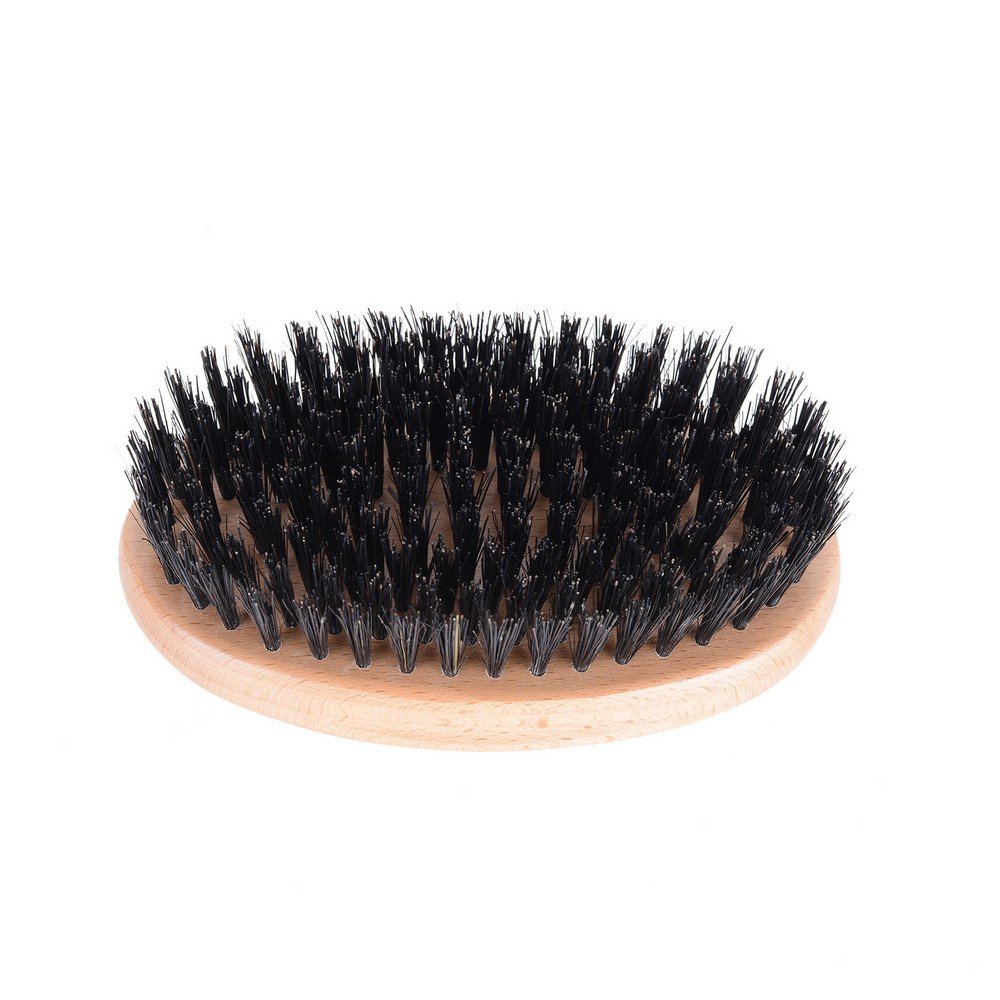 Kent Military Oval Beech and Bristle Hairbrush, Black - Image 3