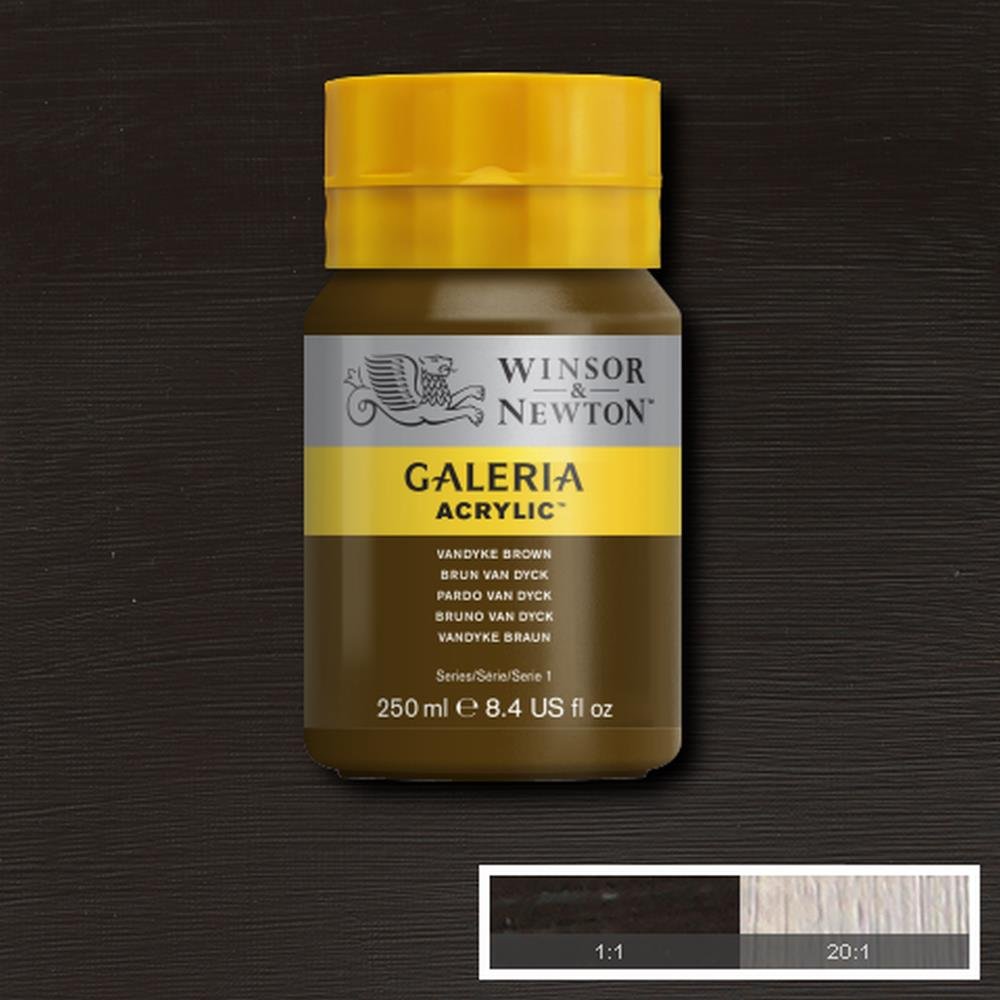 Winsor & Newton 250ml Bottle Galeria Acrylic Colour with Nozzle Cap - Van Dyke Brown, 250 ml (Pack of 1) - Image 2