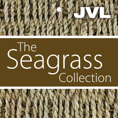 JVL Natural Round Seagrass Waste Paper Basket, 25 x 25 x 28 cm - Image 3