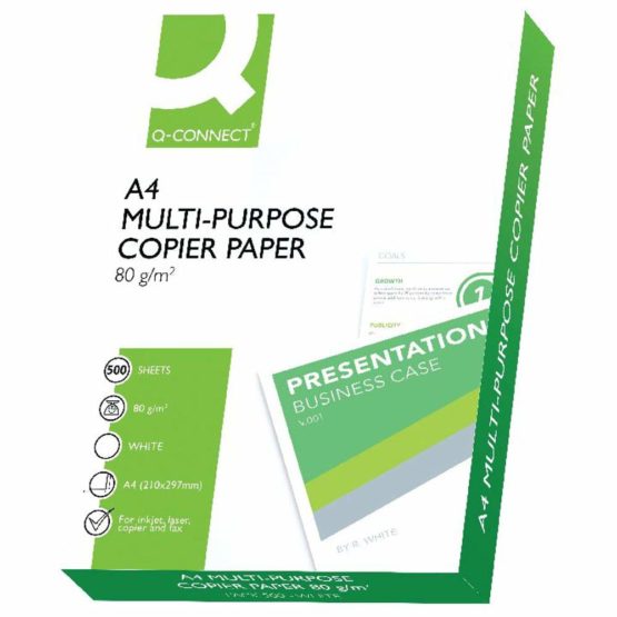 Q Connect A4 Copier Paper - White 500 Sheets KF01087 - Image 2