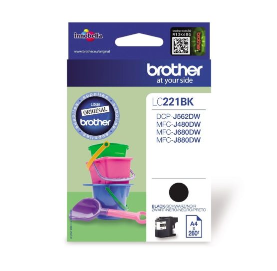 Brother LC-221BK Inkjet Cartridge, Black, Single Pack, Standard Yield, Includes 1 x Inkjet Cartridge, Brother Genuine Supplies - Image 4