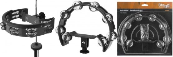 Stagg Black Half Moon Drumset Tambourine - Image 2