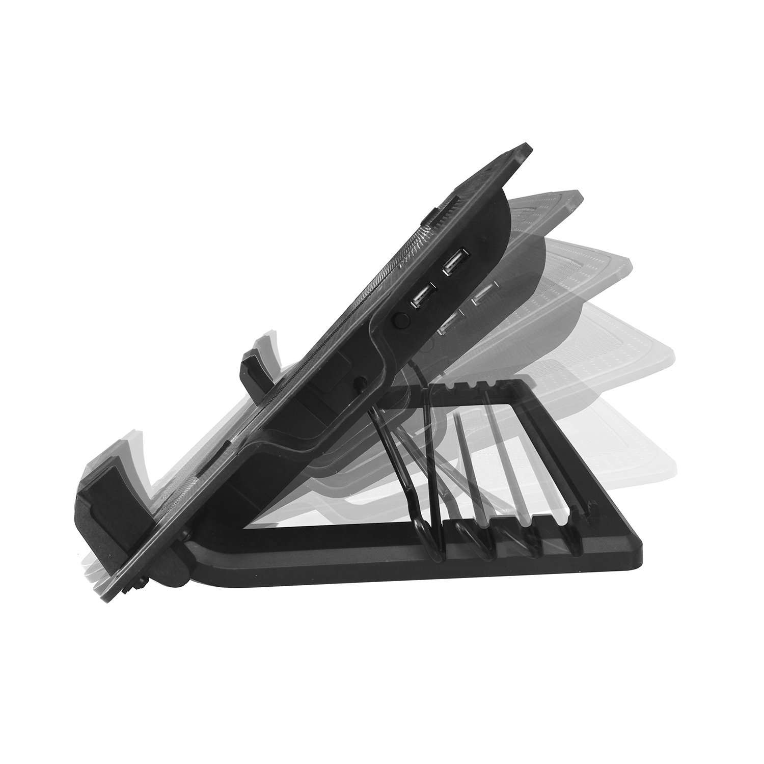 EWENT EW1258-17" laptop stand with cooling system and viewing angle selection, black - Image 3