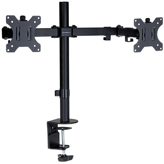 Proper Dual Arm Cantilever Desk Monitor Mount for 13" 19" 23" 24" 27" and 32" Monitors - Image 2