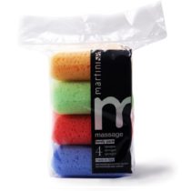 MartiniSPA Coloured Massage Soft Square Sponges, Family Size, 37 g, Pack of 4
