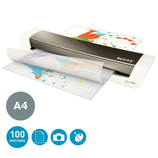 Leitz 74800000 Laminating Pouches Made of 100 Micron Thick Material (Transparent, Glossy, A4 and UDT) - Pack of 100 - Image 4