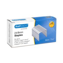 Rapesco S24807Z3 24/8 mm Galvanised Staples - Box of 5,000