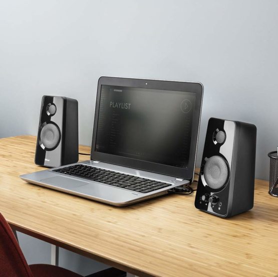 Trust Tytan 2.0 PC Speaker Set, USB Powered Sound System, Plug and Play Speakers, Bass Control, 36 W Peak Power, Wired Speakers for Tablet, Mac, Phone, Smartphone, TV - Black - Image 3