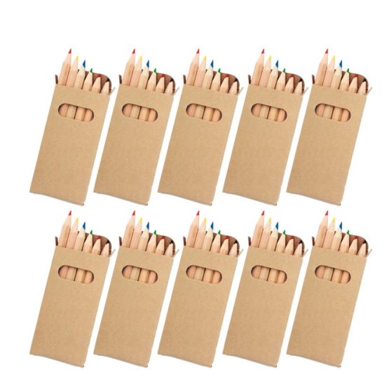 eBuyGB Colouring Pencil Crayons, Kids Party Bag/Loot Toy Wedding Favour (Pack of 10)