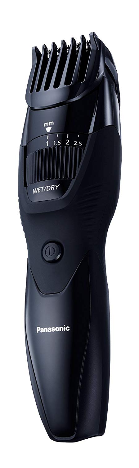 Panasonic ER-GB42 Wet and Dry Electric Beard Trimmer for Men with 20 Cutting Lengths, Standard UK 3 pin Plug, Black, 50 min usage