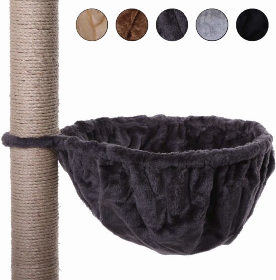 dibea KB00162, cat tree lounger diameter 40 cm (15,7"), extra deep, col grey