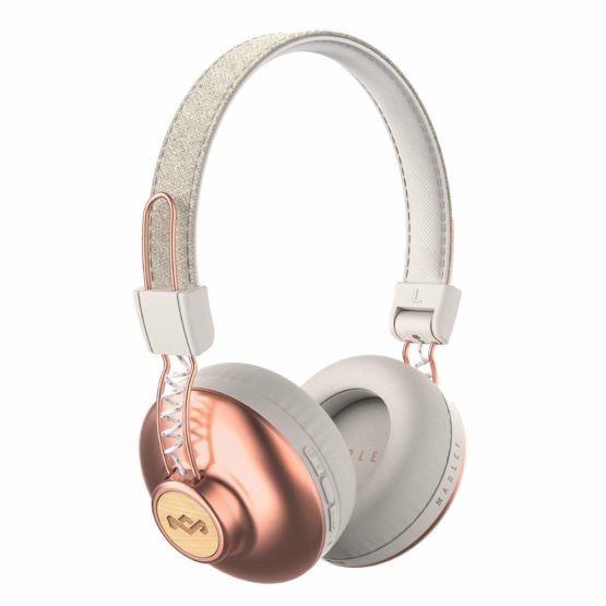 House of Marley Positive Vibration 2 Wireless - Bluetooth On-Ear Headphones, Noise Isolating, Premium Sound 50mm Drivers, Integrated Mic, USB Charging, Enhanced 10hrs Battery Life - Copper