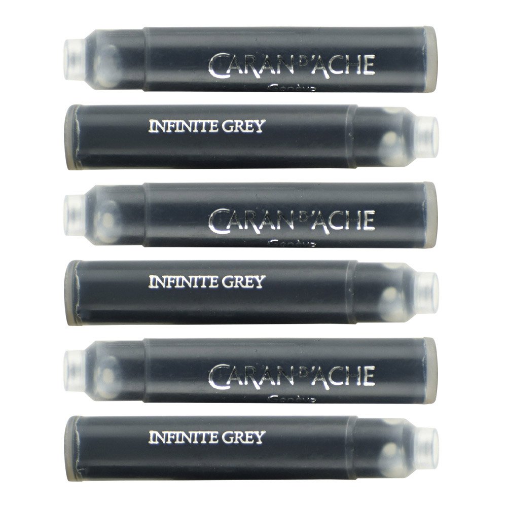 Caran d'Ache CD8021.005 Ink Cartridges - Infinite Grey (Pack of 6) - Image 3