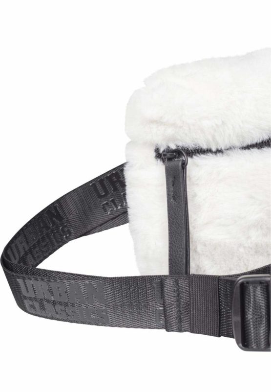 Urban Classics Teddy Mini Beltbag Messenger Bag, 15 cm, White (Offwhite) - Image 4