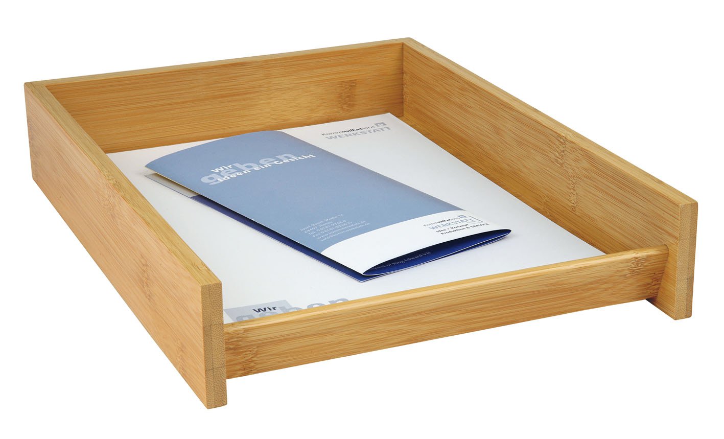 Wedo 61 807 Bamboo Letter Tray - Brown, 35 x 34 x 6.2 cm